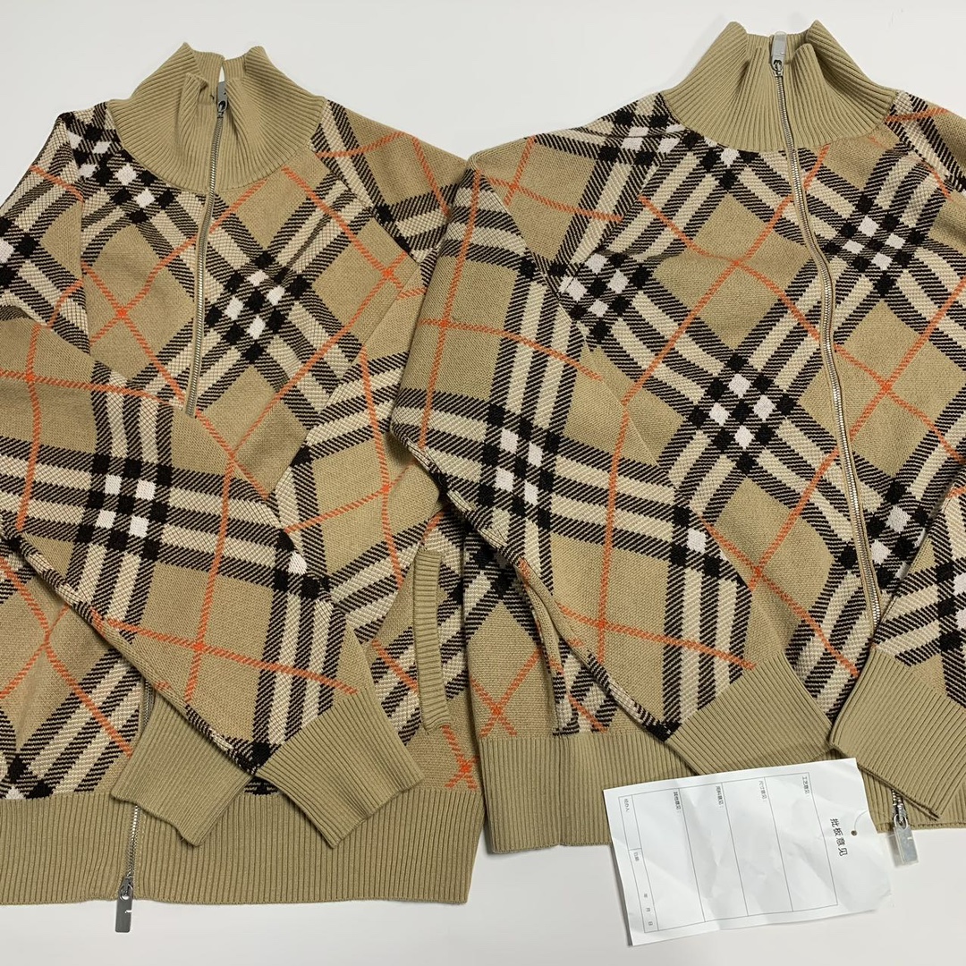 Burberry Check wool mohair blend jacket（80950871）