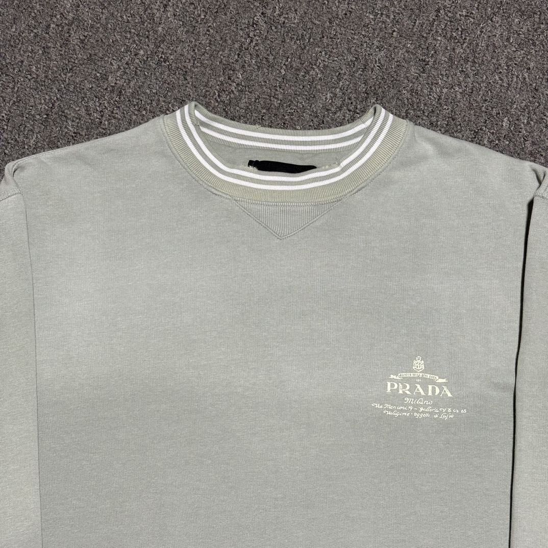  Prada Cotton sweatshirt (UJL69B-15CA-F0AQI-S-OOO）
