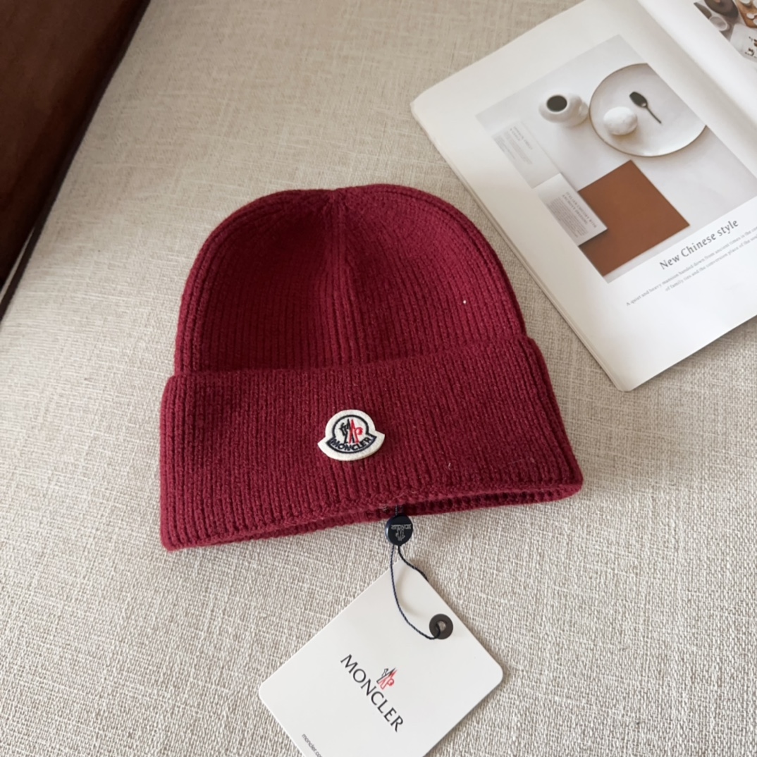 MONCLER Ribbed Knit Wool Beanie（3B00063M1900750）ウール（7色展開）