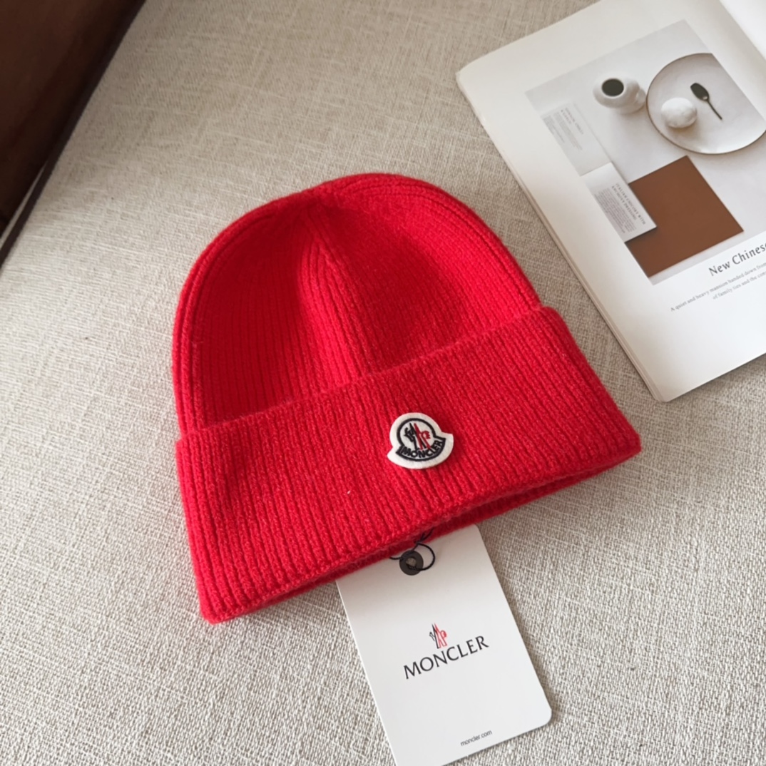 MONCLER Ribbed Knit Wool Beanie（3B00063M1900750）ウール（7色展開）