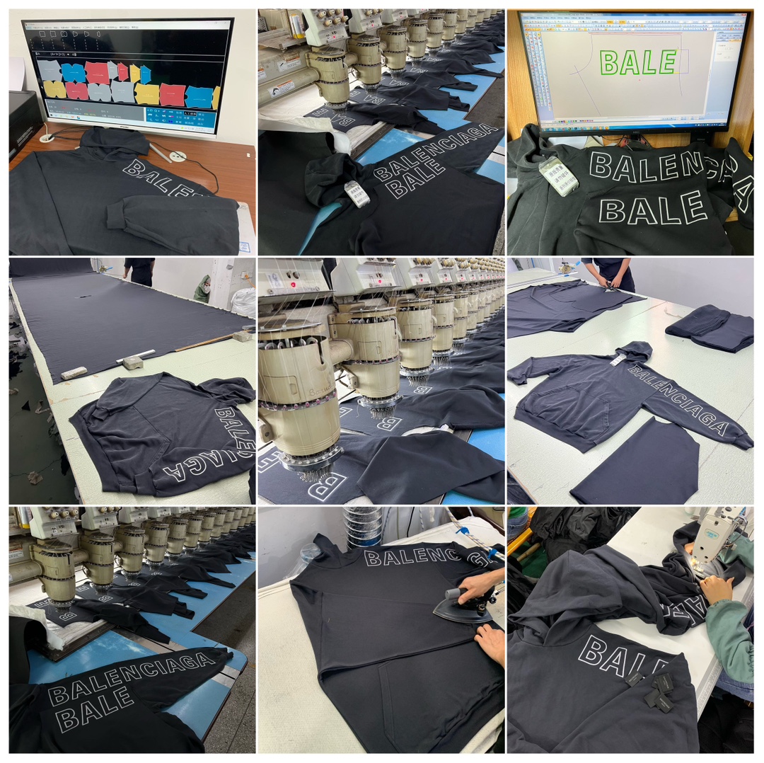 BALENCIAGA Outline Hoodie (739024TOVV29034）