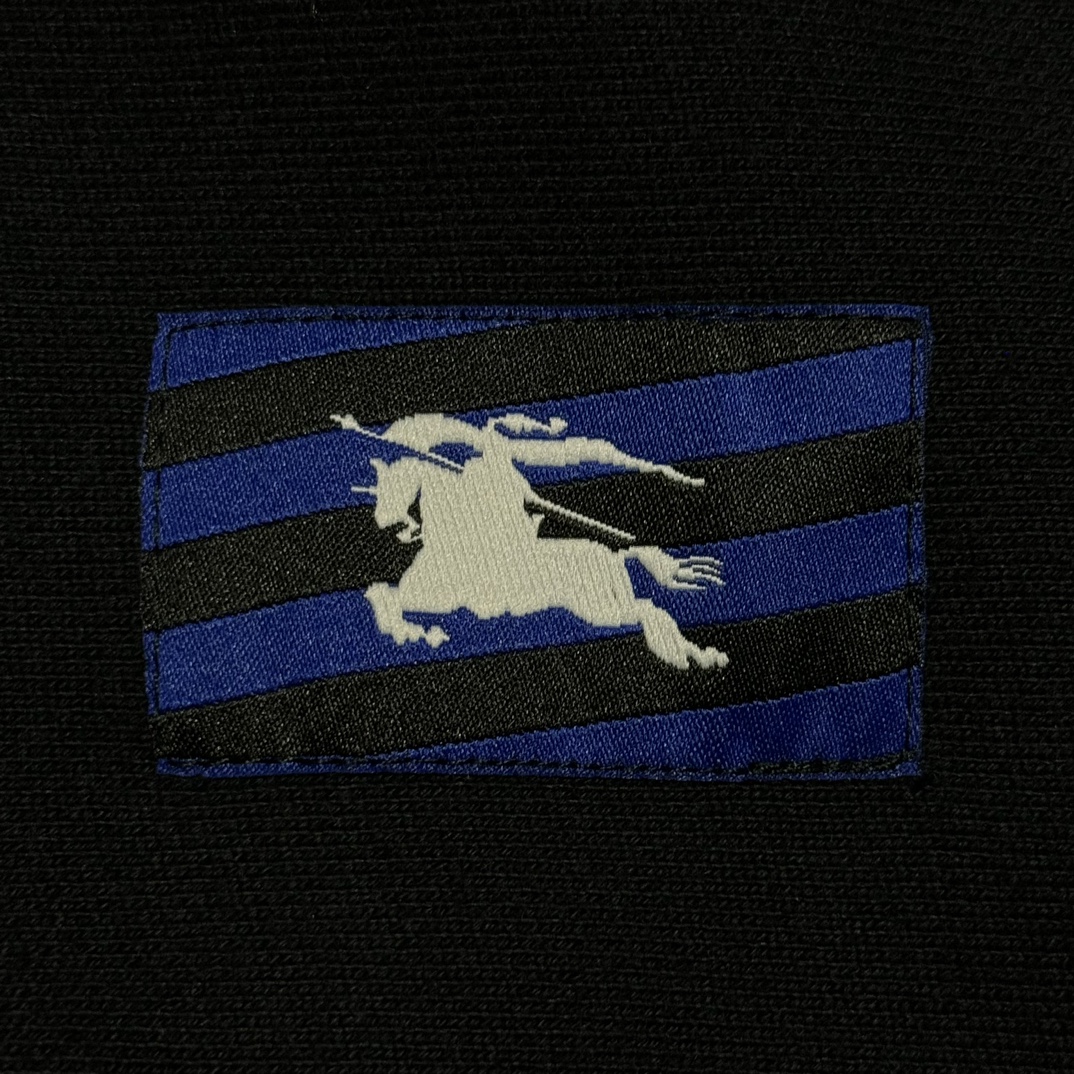 BURBERRY 24SS Black Cotton Oversized Sweat Top（80820931）