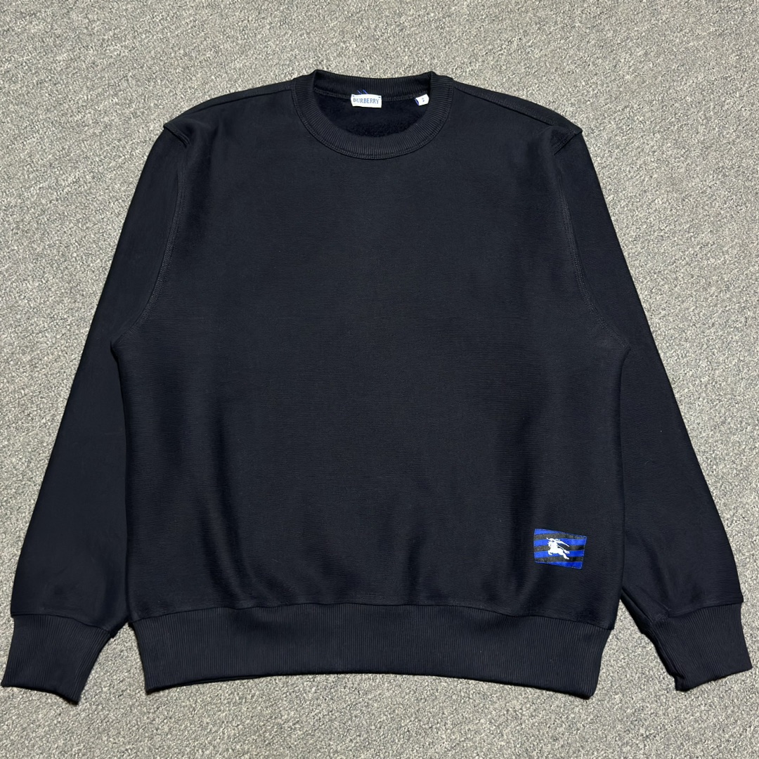 BURBERRY 24SS Black Cotton Oversized Sweat Top（80820931）