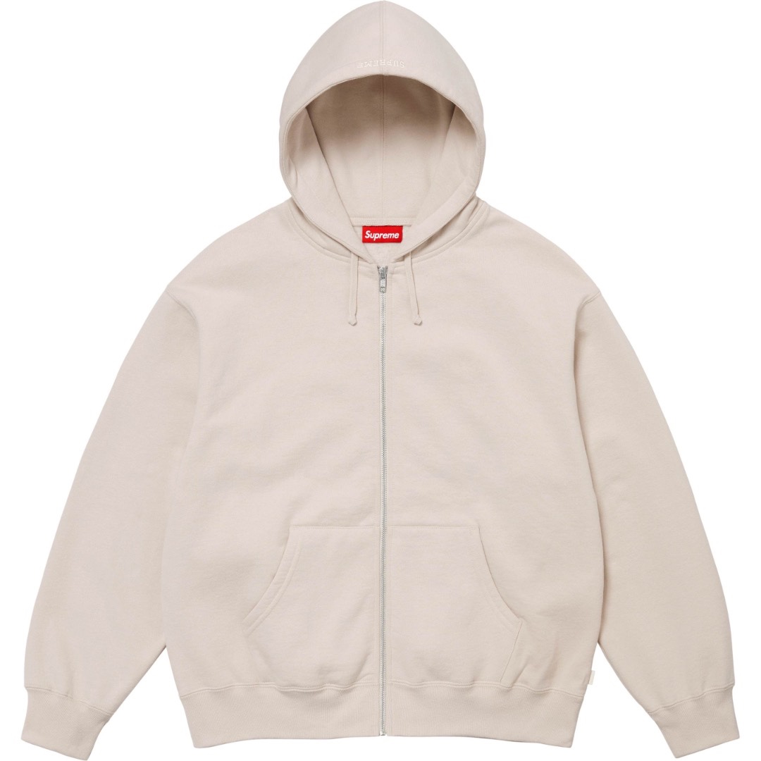 Supreme x Thrasher Zip Up Hooded Sweatshirt "Stone"（SUP-FW24-119）