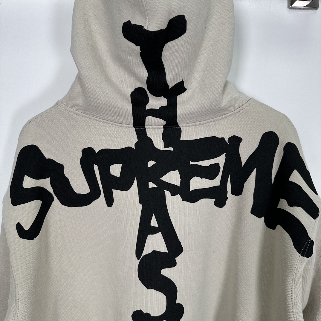 Supreme x Thrasher Zip Up Hooded Sweatshirt "Stone"（SUP-FW24-119）