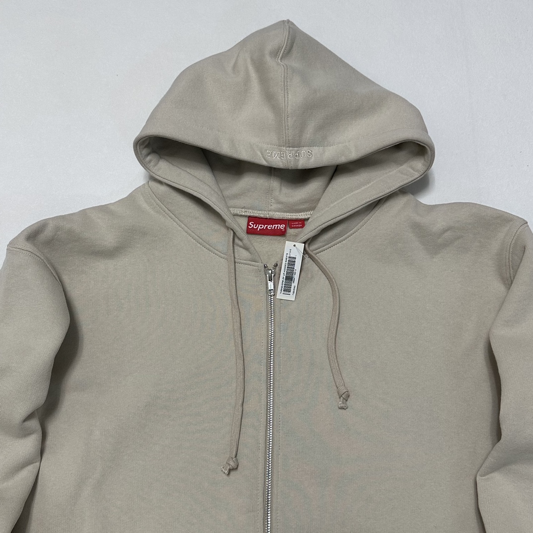 Supreme x Thrasher Zip Up Hooded Sweatshirt "Stone"（SUP-FW24-119）