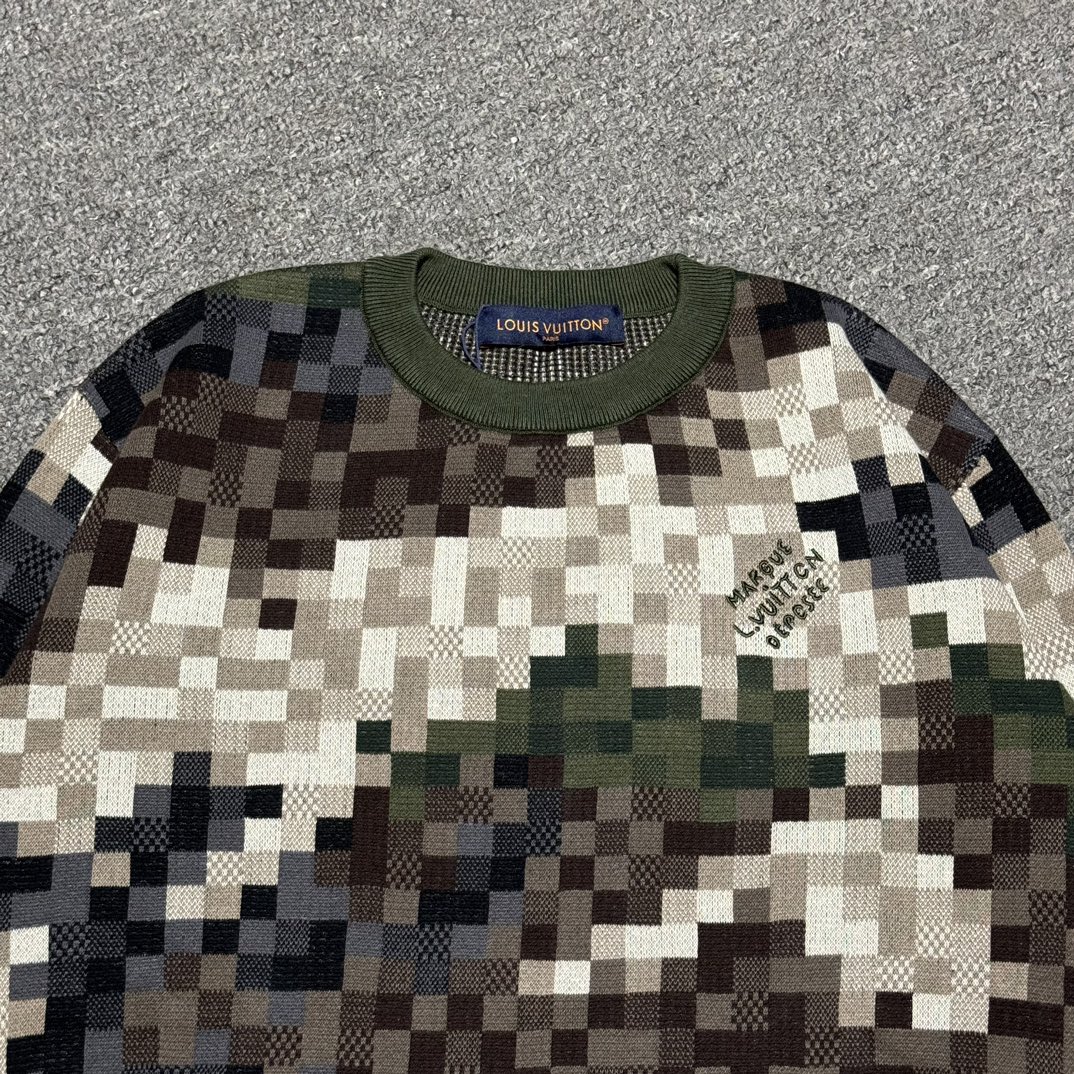 Louis Vuitton Damier Cotton Jacquard Pullover （1AFIVT）
