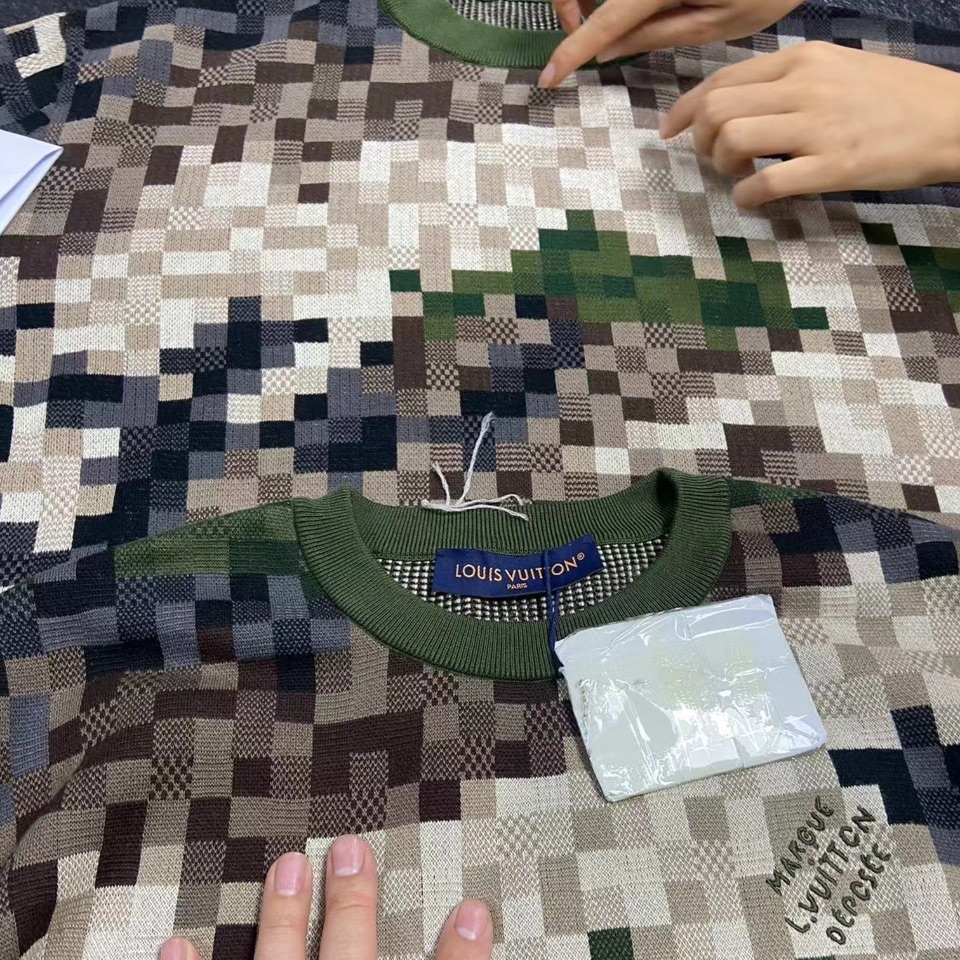 Louis Vuitton Damier Cotton Jacquard Pullover （1AFIVT）