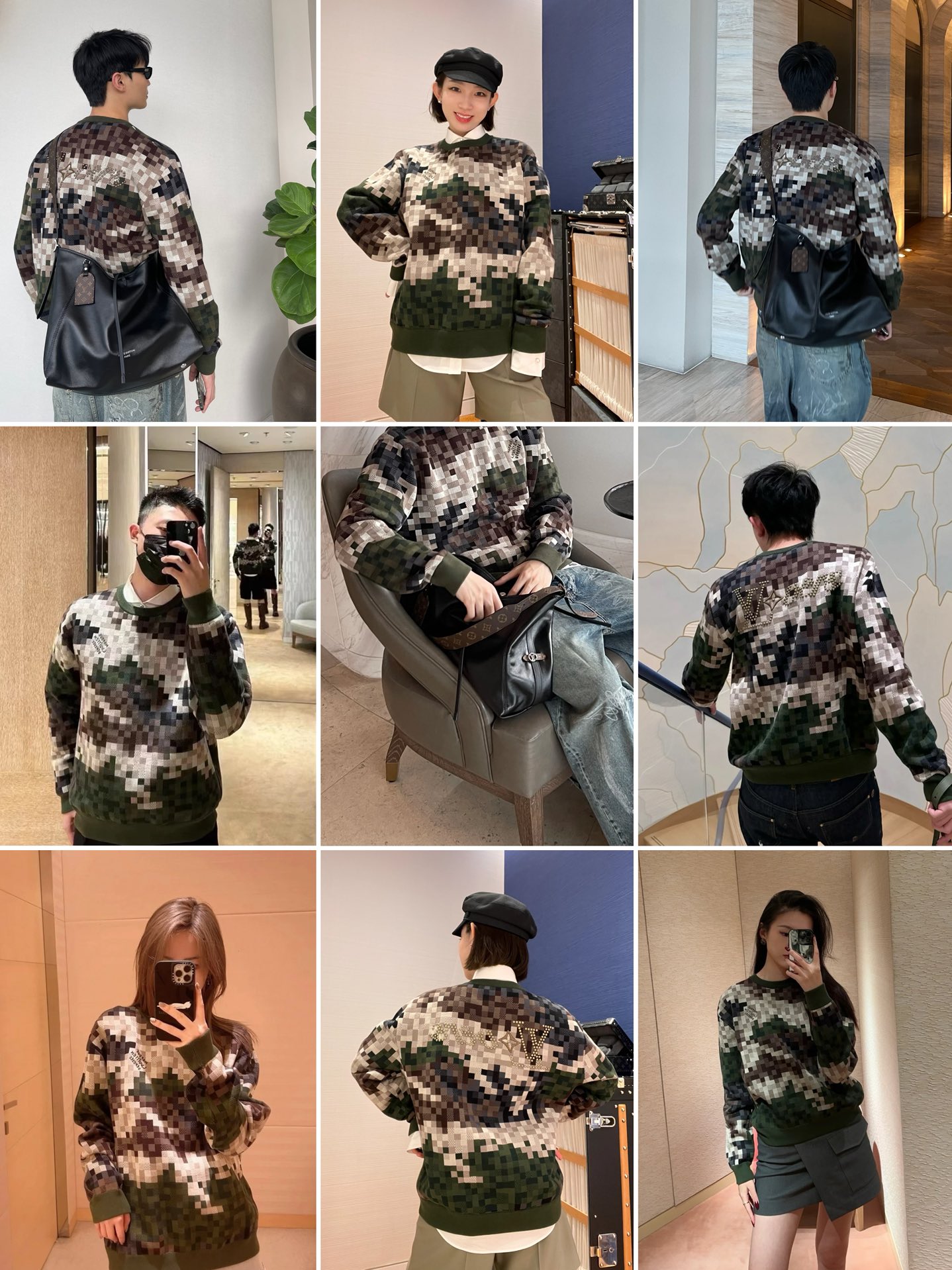 Louis Vuitton Damier Cotton Jacquard Pullover （1AFIVT）