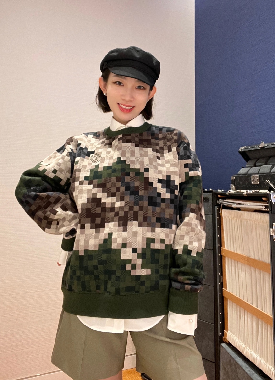 Louis Vuitton Damier Cotton Jacquard Pullover （1AFIVT）