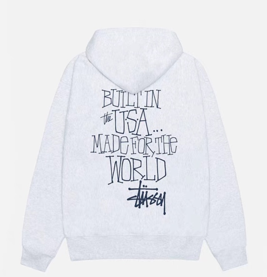 Stussy Built In Usa Hoodie "Ash Heather"（1925059）