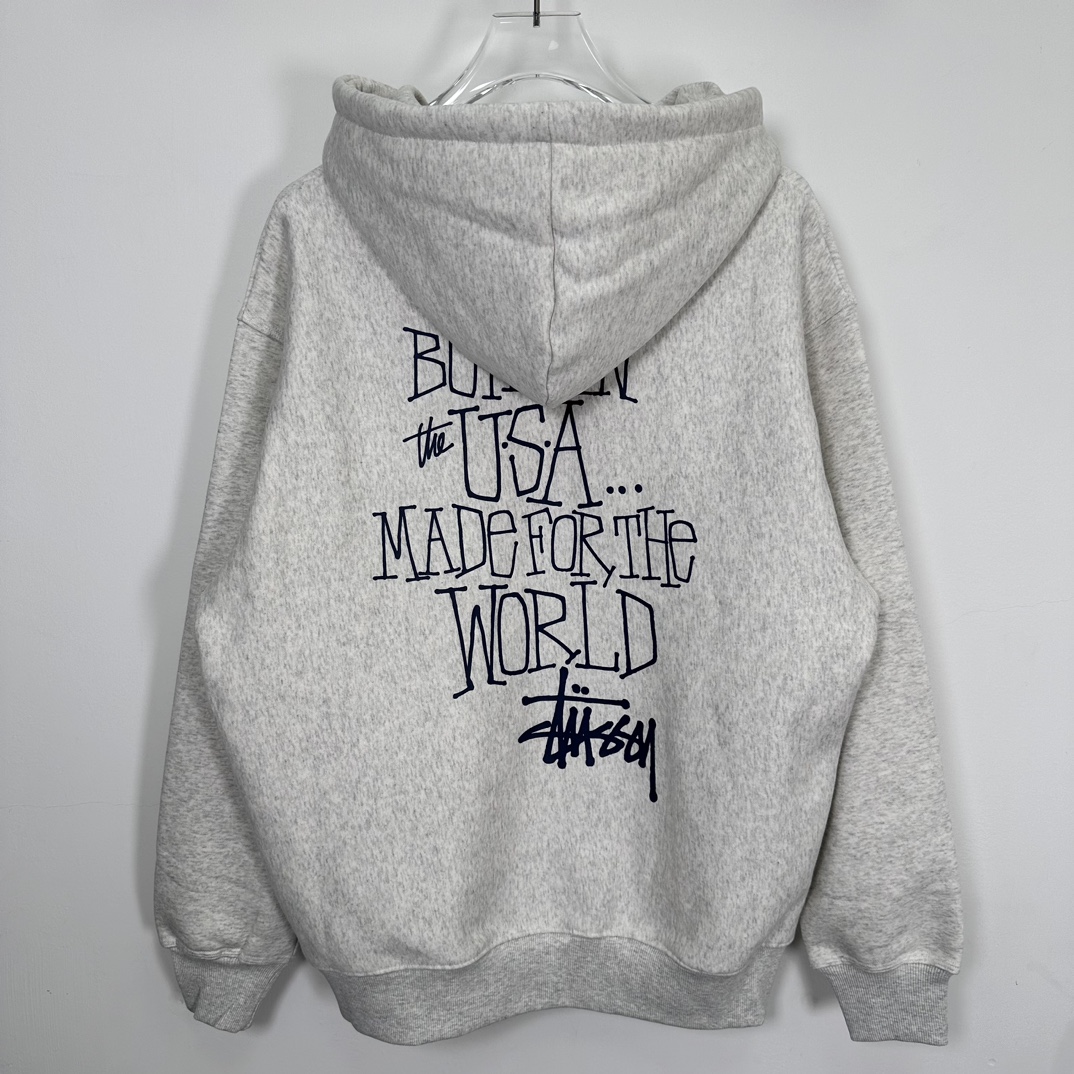 Stussy Built In Usa Hoodie "Ash Heather"（1925059）