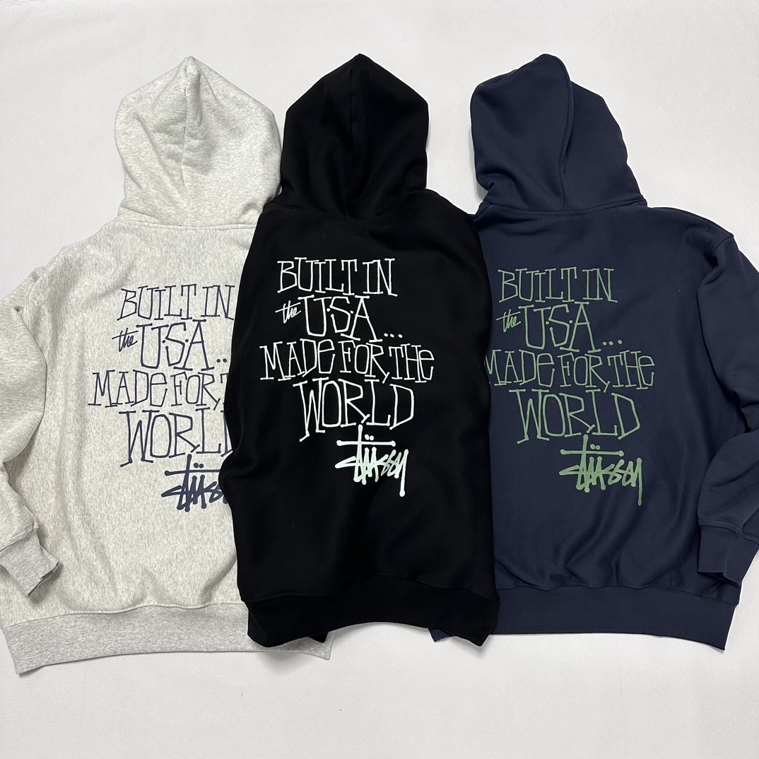 Stussy Built In Usa Hoodie "Ash Heather"（1925059）