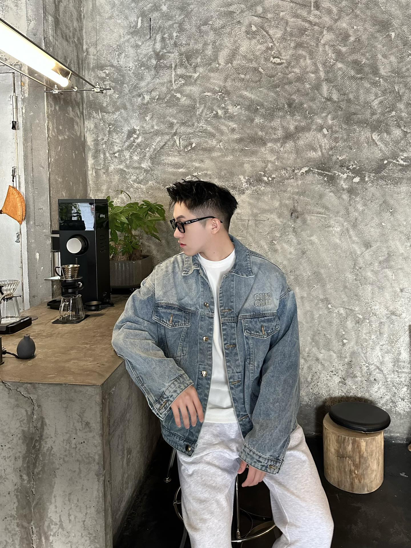 MIUMIU Denim blouson jacket（GWB195-1373-F0076-S-OOO）