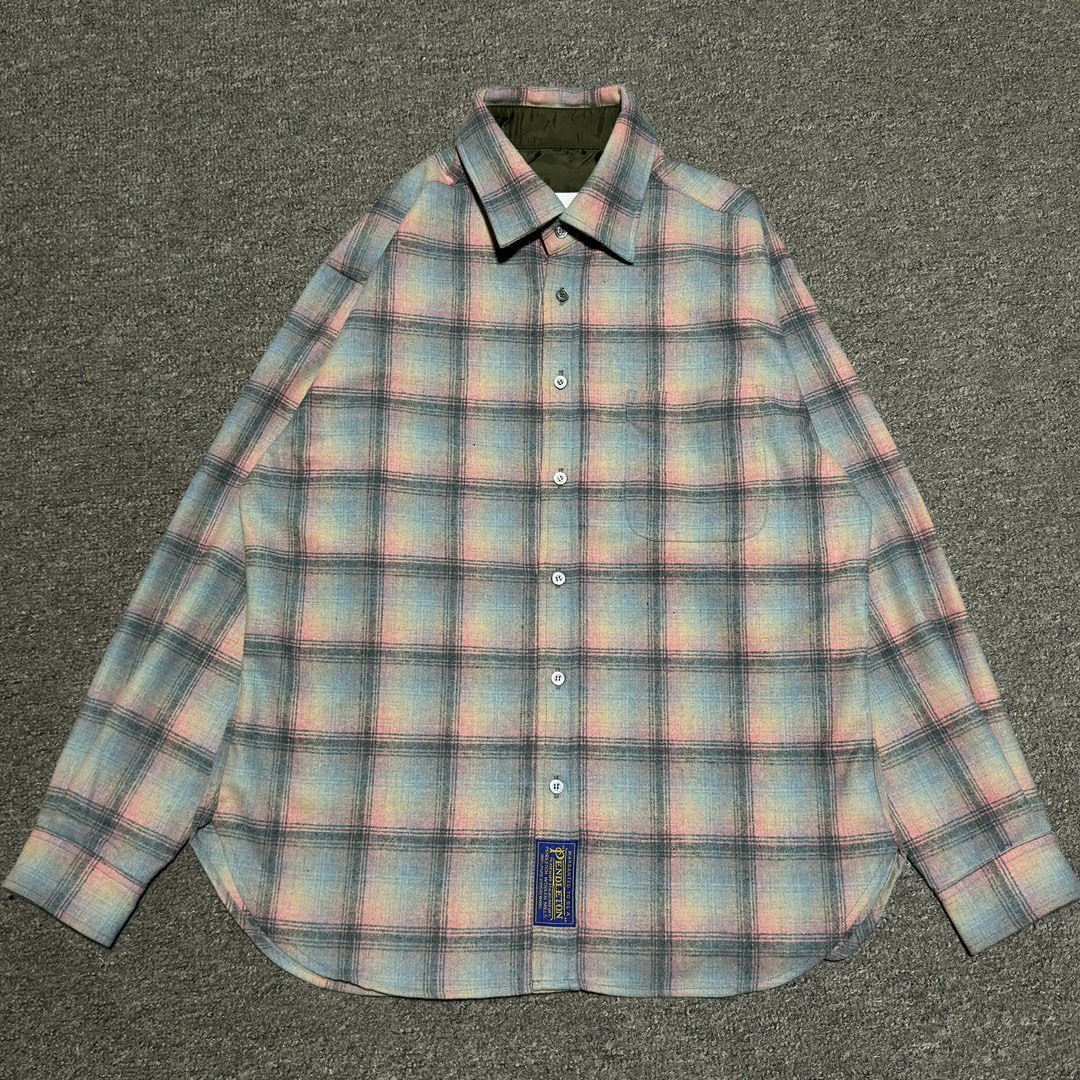 Maison Margiela Pendleton Oversized Shirt "Pink" (S67DT0010S78039001F）