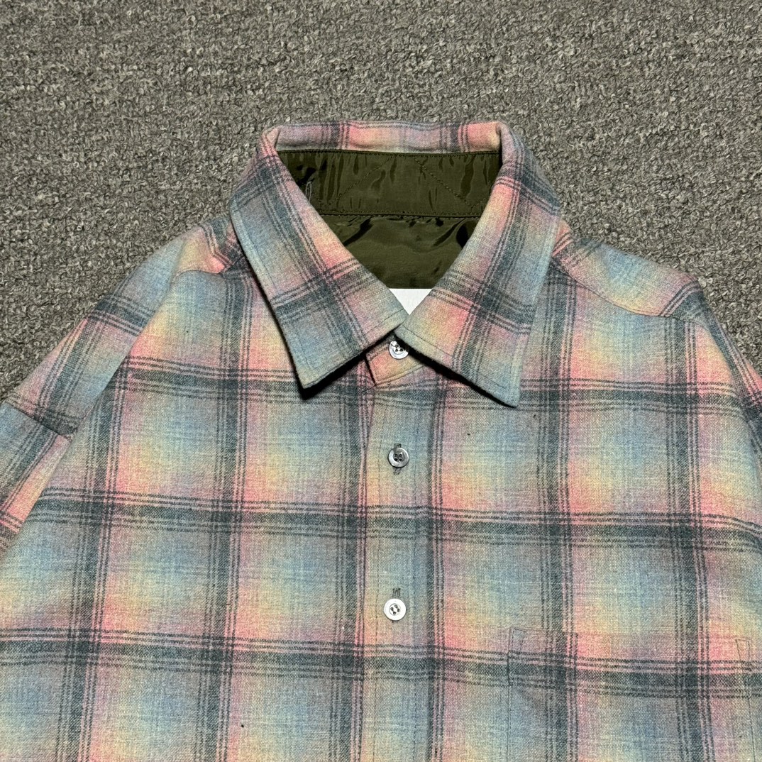 Maison Margiela Pendleton Oversized Shirt "Pink" (S67DT0010S78039001F）