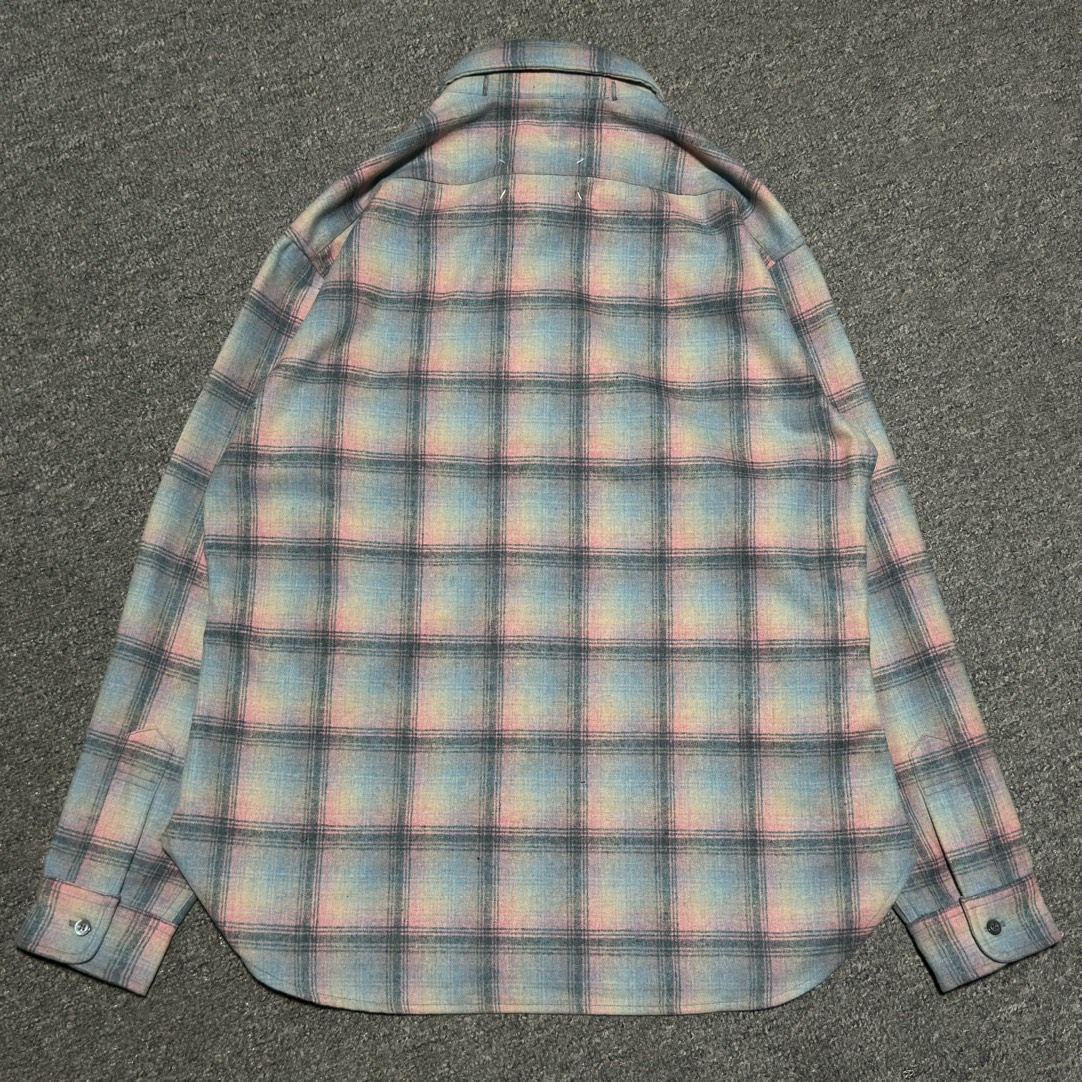 Maison Margiela Pendleton Oversized Shirt "Pink" (S67DT0010S78039001F）