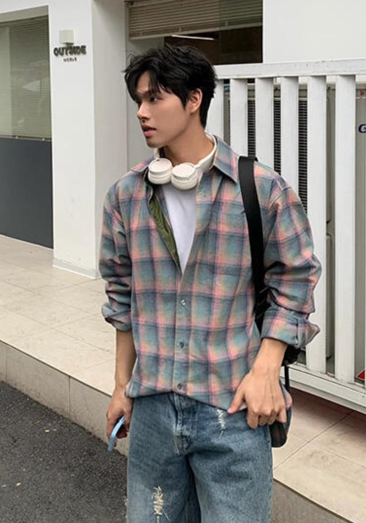 Maison Margiela Pendleton Oversized Shirt "Pink" (S67DT0010S78039001F）