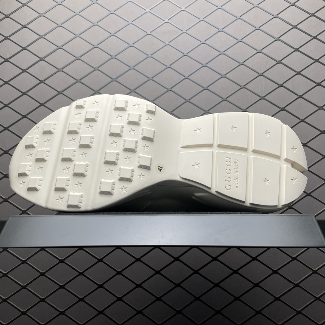 GUCCI Men's Rhyton sneaker in ivory leather（816179UPG009522）