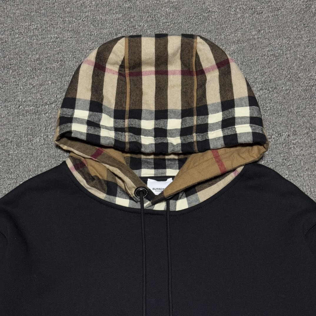 Burberry check-detail hoodie（8045004）