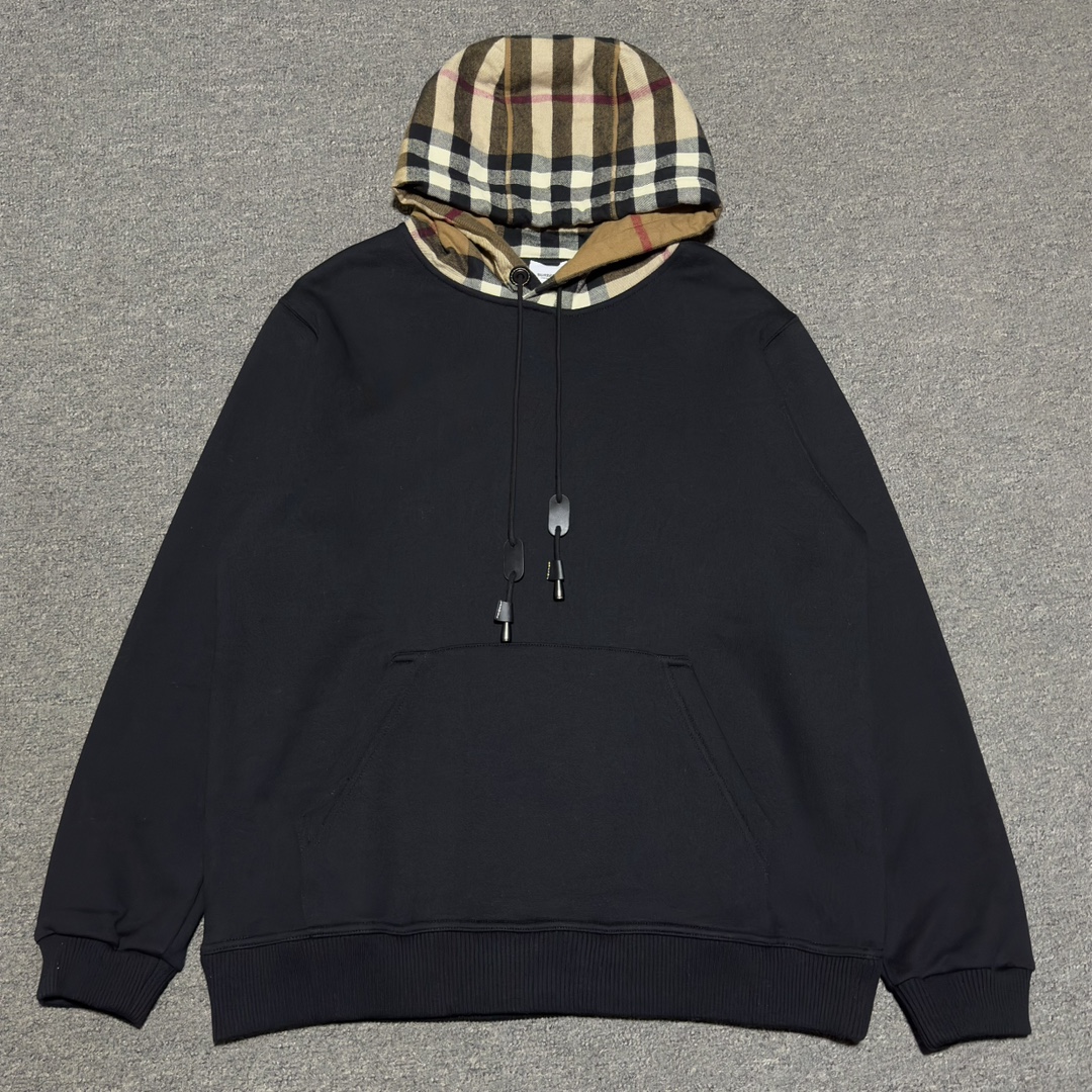 Burberry check-detail hoodie（8045004）
