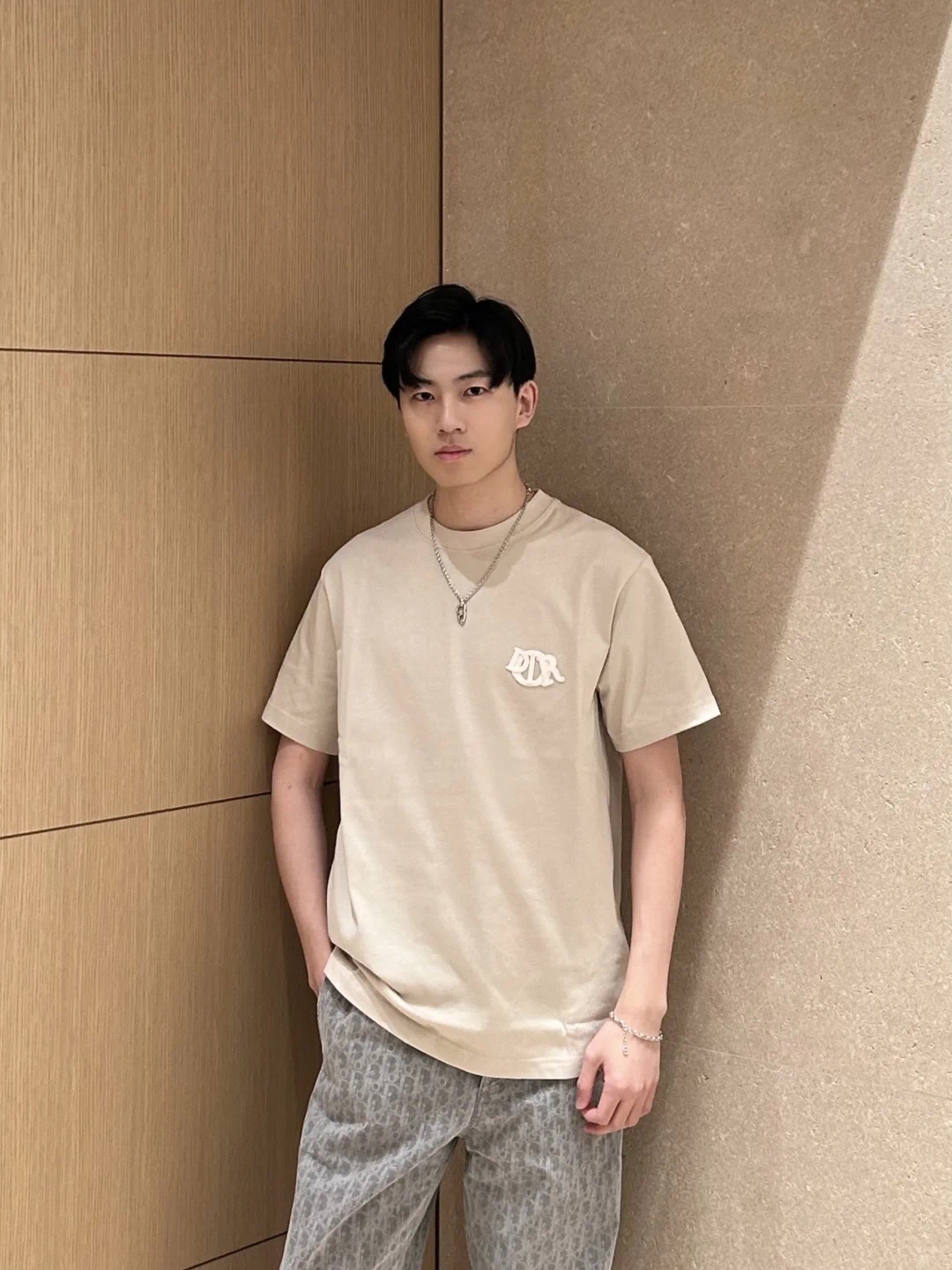 Dior Charm T-shirt (relaxed fit) Cotton jersey（513J696D0554_C088）