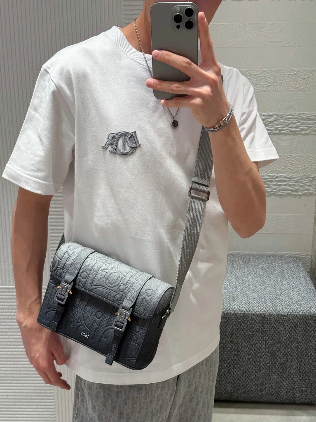 Dior Charm T-shirt (relaxed fit) Cotton jersey（513J696D0554_C088）