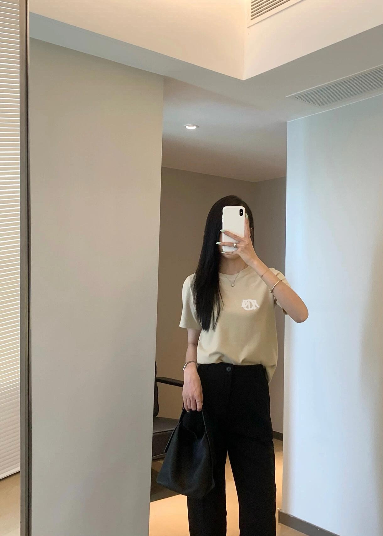 Dior Charm T-shirt (relaxed fit) Cotton jersey（513J696D0554_C088）