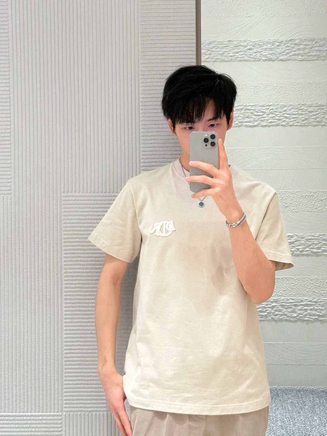 Dior Charm T-shirt (relaxed fit) Cotton jersey（513J696D0554_C088）