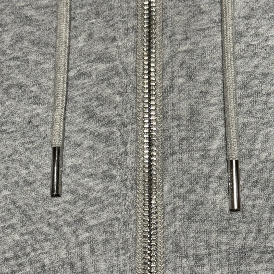 Celine Grey  Triomphe Zip Hoodie  (2Y36D450I-09MB）