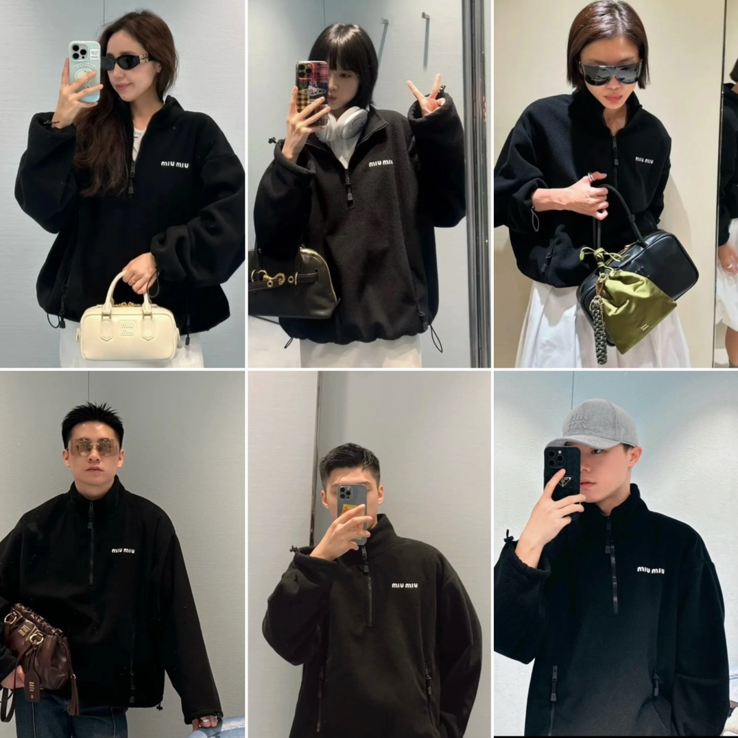 Miu Miu Logo sweat jacket（MJL043-15V3-F0002-S-OOO）