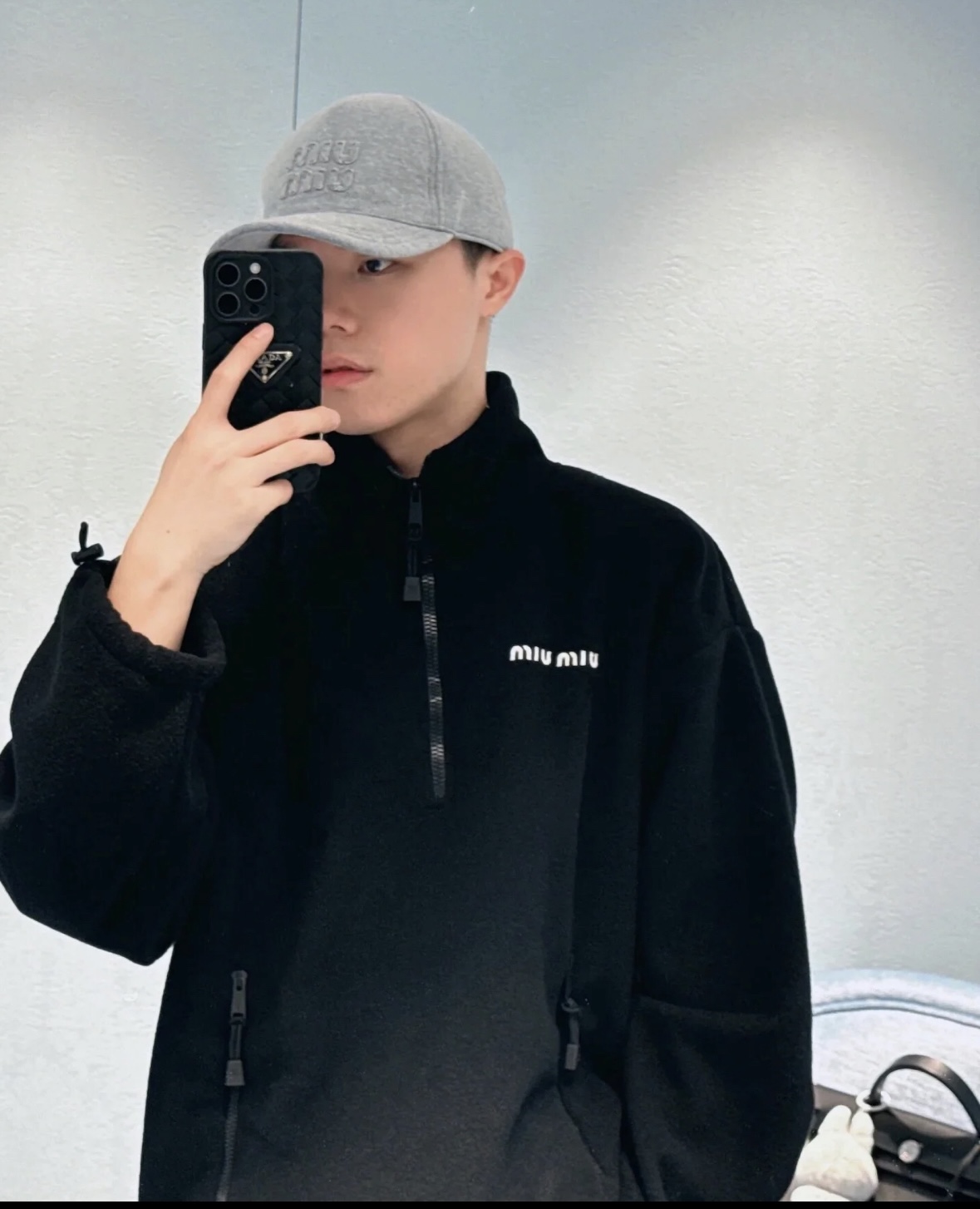 Miu Miu Logo sweat jacket（MJL043-15V3-F0002-S-OOO）