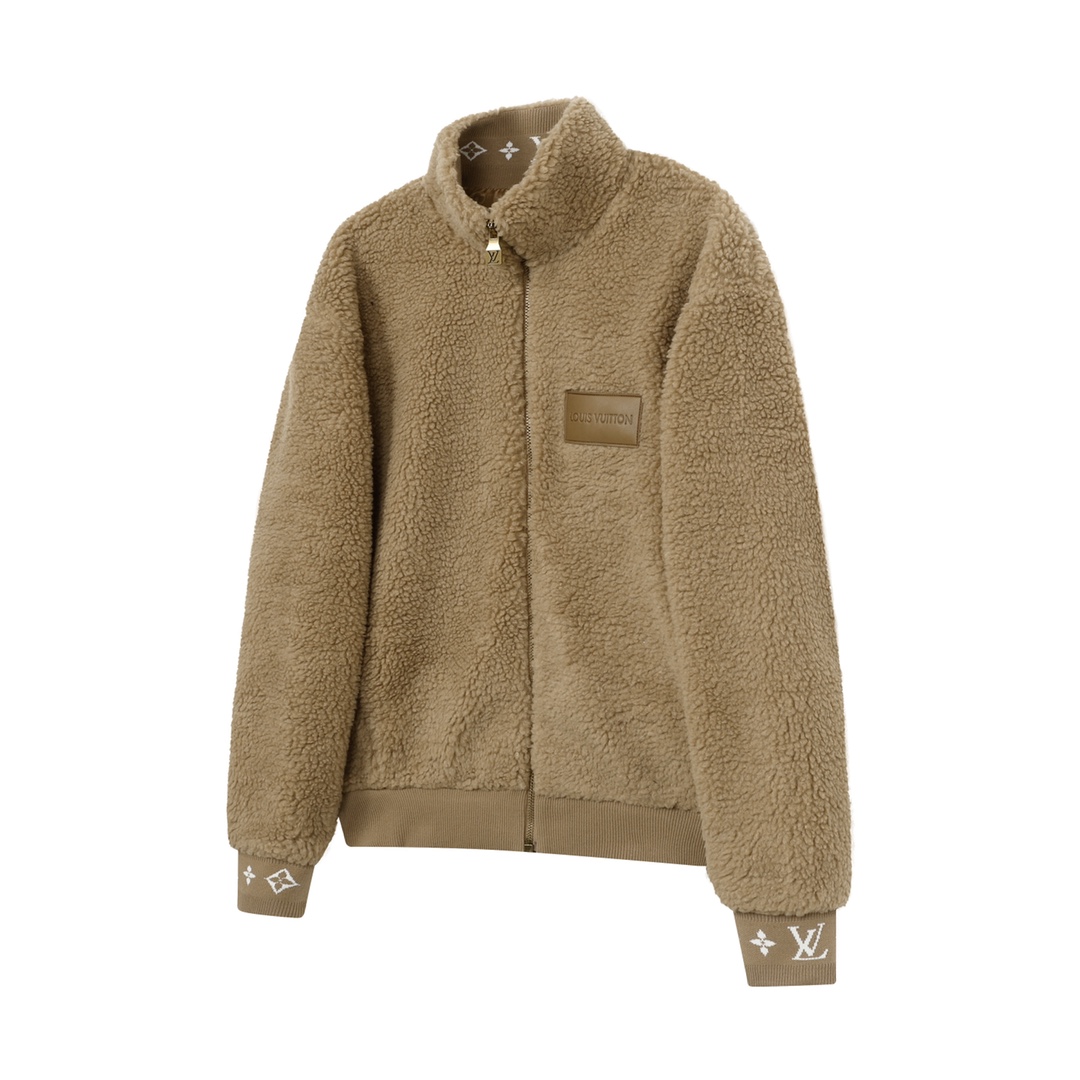 Louis Vuitton  Leather patch fleece blouson（1AGLXO）