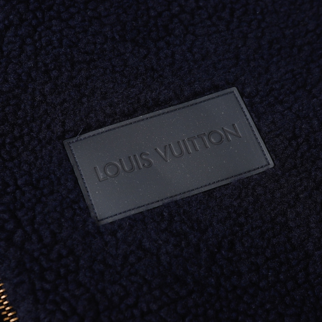 Louis Vuitton  Leather patch fleece blouson（1AGLXO）