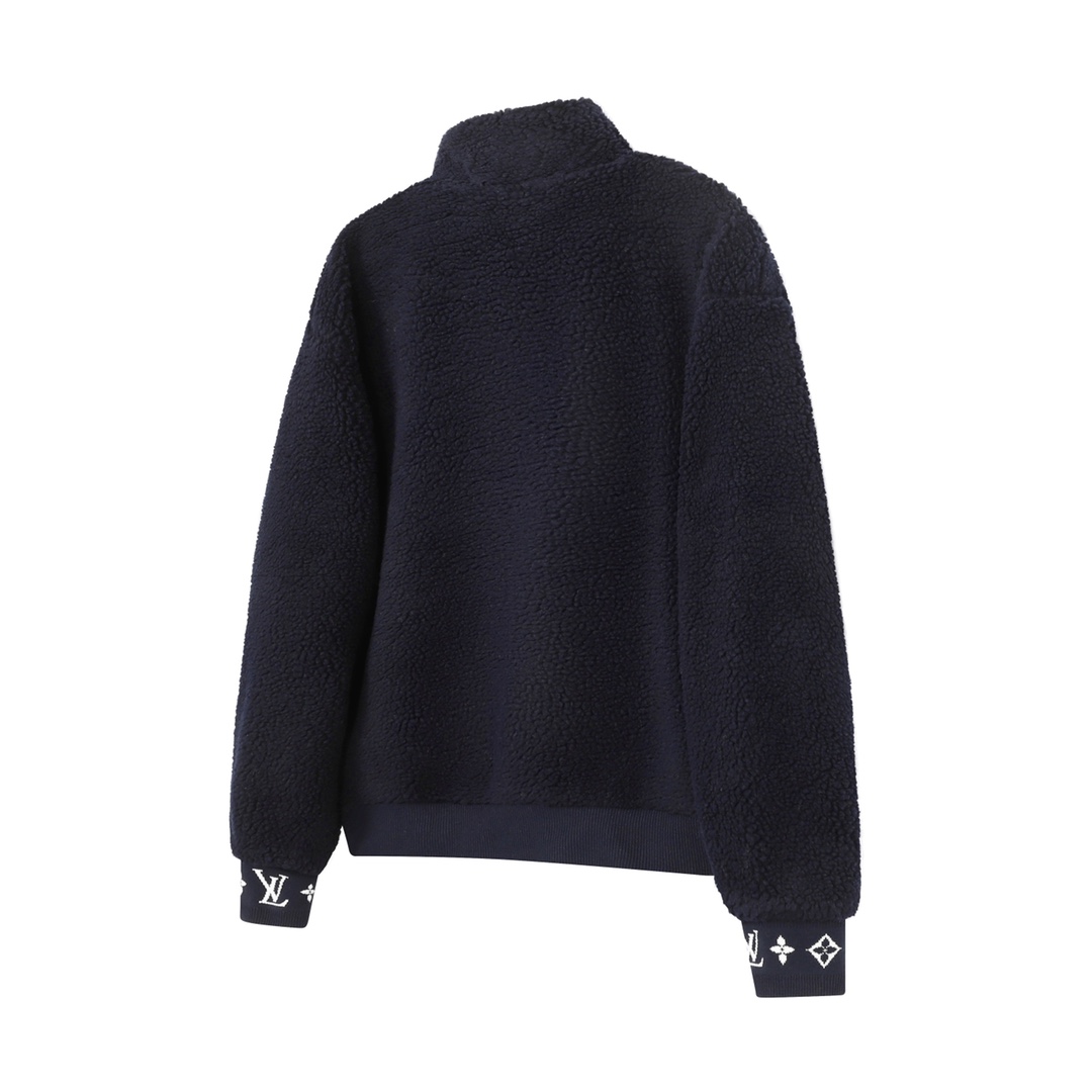 Louis Vuitton  Leather patch fleece blouson（1AGLXO）