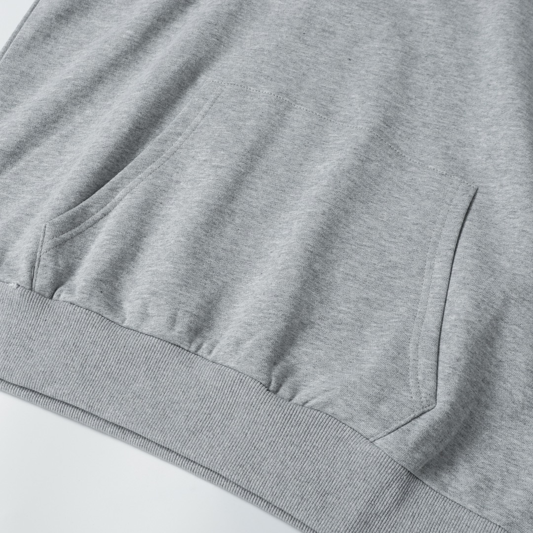 CELINE Triomphe hoodie in cotton and cashmere (2Y377450I-09ME）