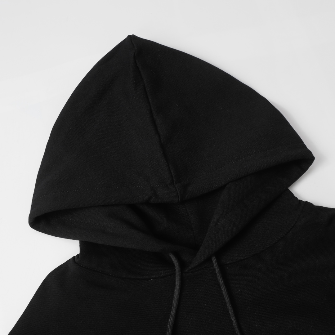 CELINE Triomphe hoodie in cotton and cashmere (2Y377450I-09ME）