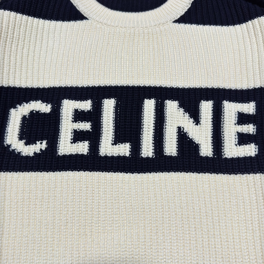 Celine Oversized Crew Neck Sweater in Cotton(2ADCW481Y-01YV）