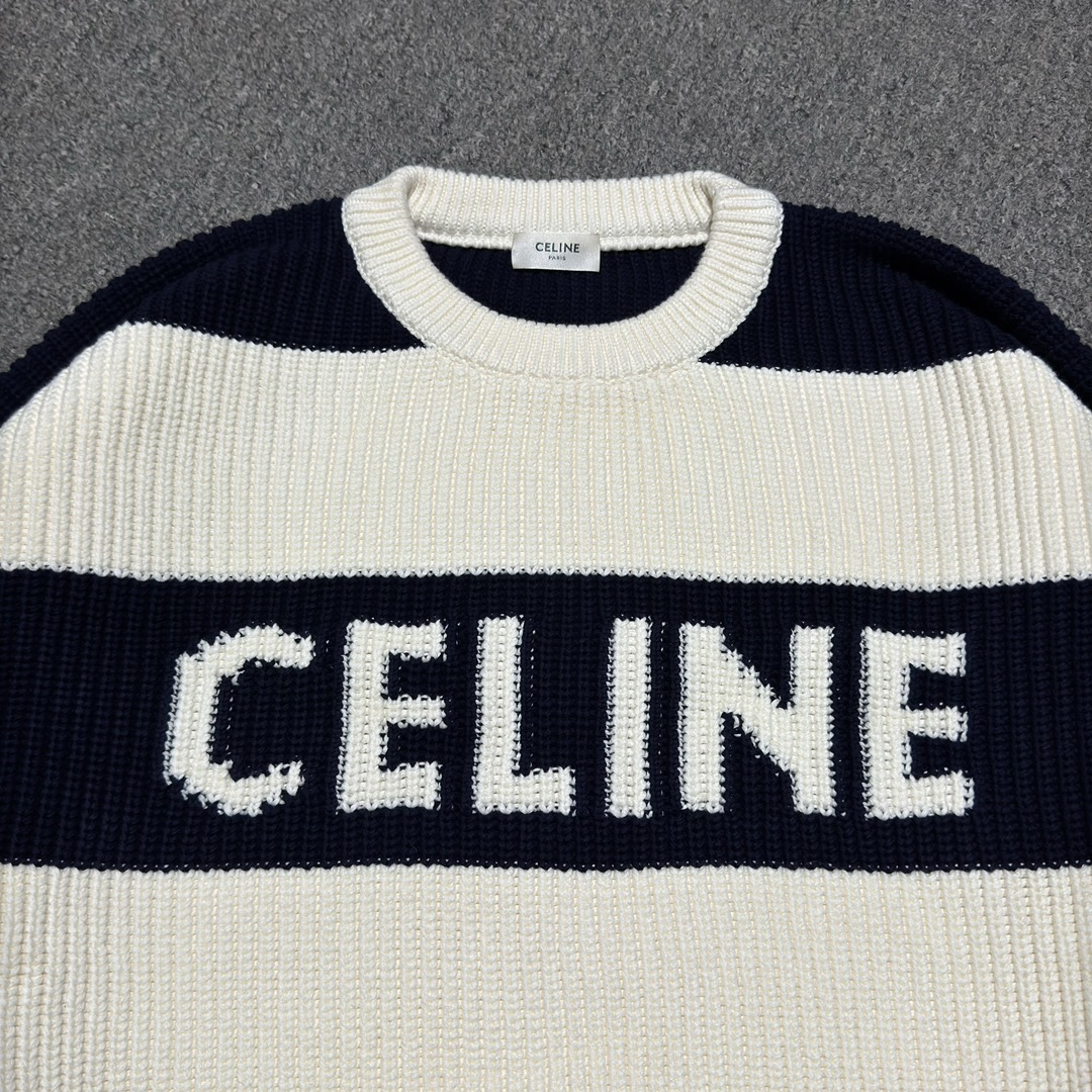 Celine Oversized Crew Neck Sweater in Cotton(2ADCW481Y-01YV）