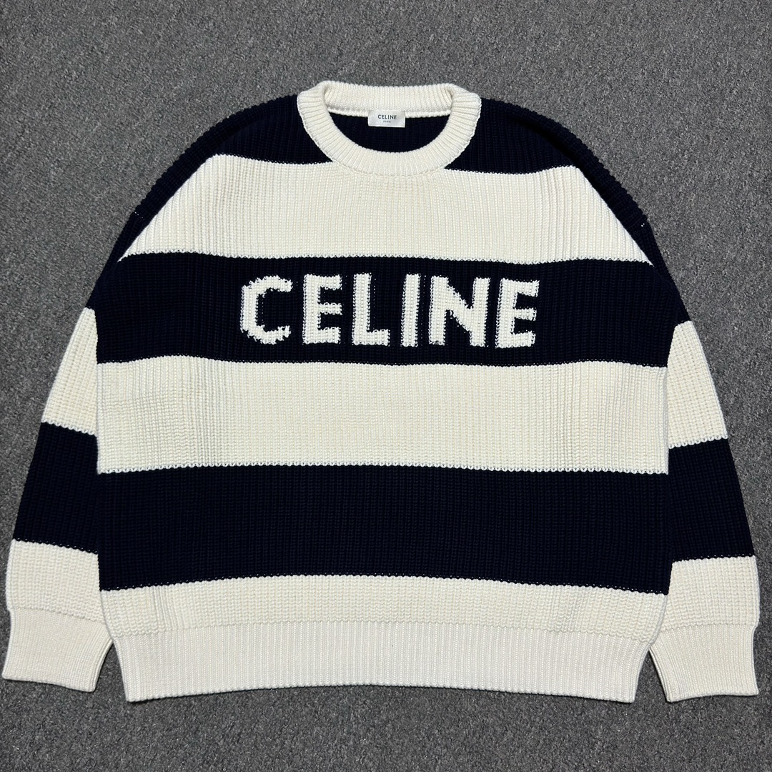 Celine Oversized Crew Neck Sweater in Cotton(2ADCW481Y-01YV）