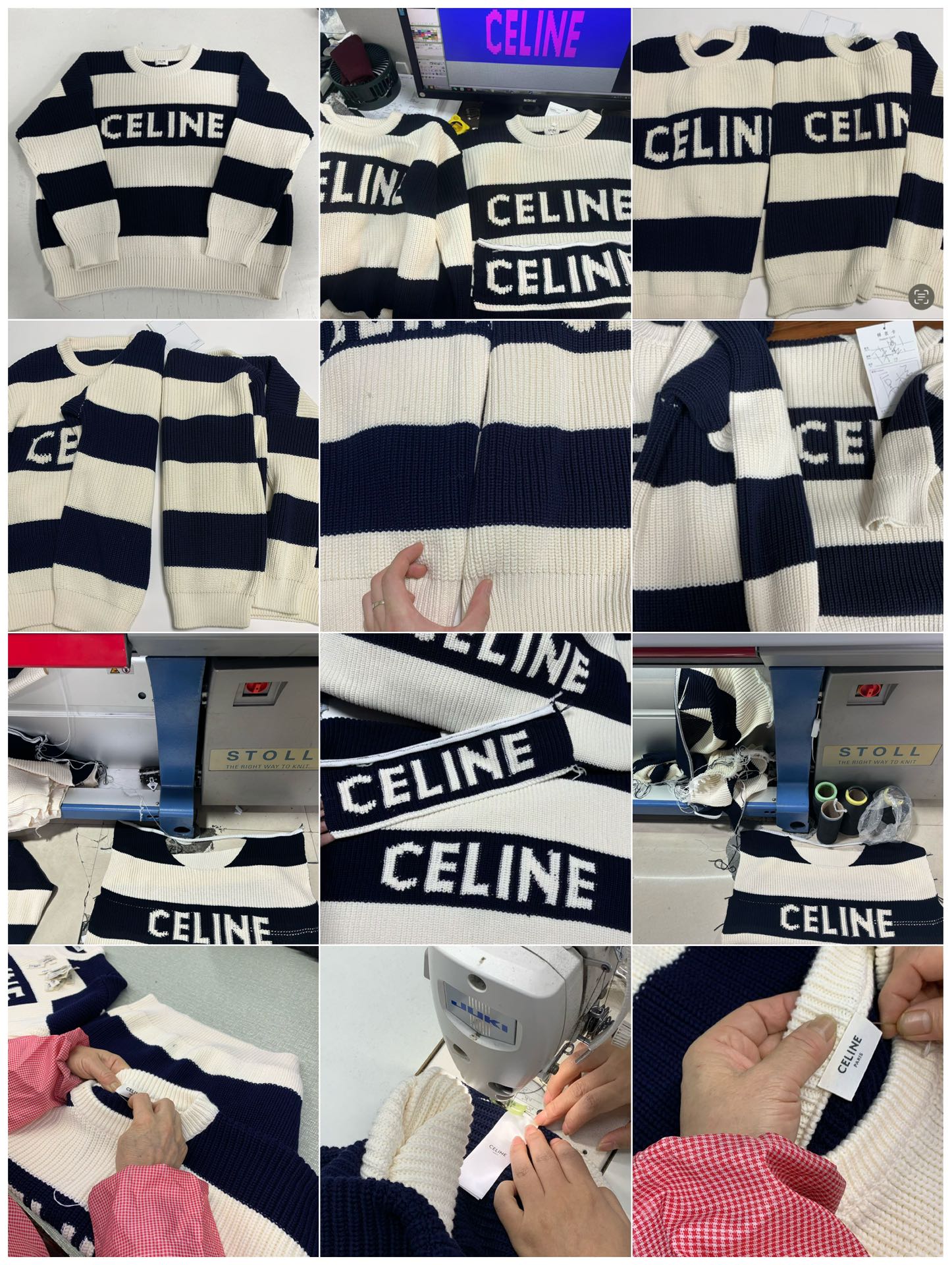 Celine Oversized Crew Neck Sweater in Cotton(2ADCW481Y-01YV）