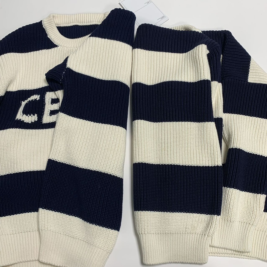 Celine Oversized Crew Neck Sweater in Cotton(2ADCW481Y-01YV）