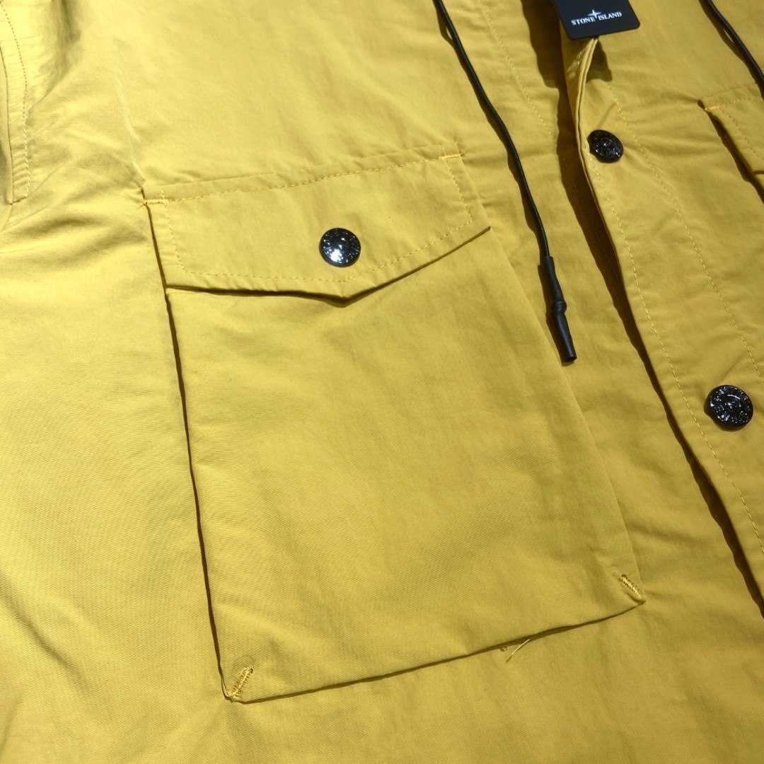 Stone Island Garment Dyed Hooded Button Overshirt（721512408-V0058）