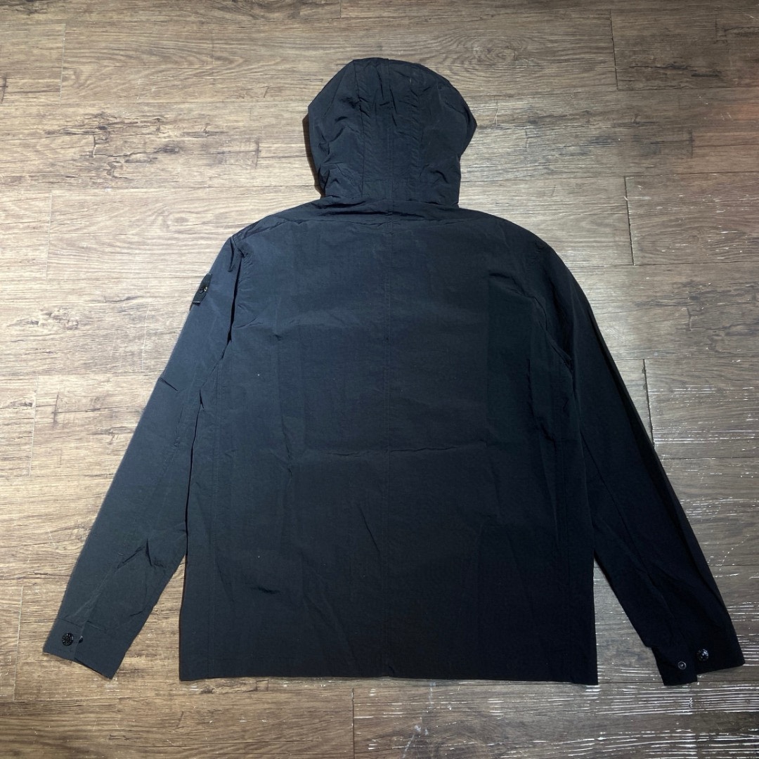 Stone Island Garment Dyed Hooded Button Overshirt（721512408-V0058）