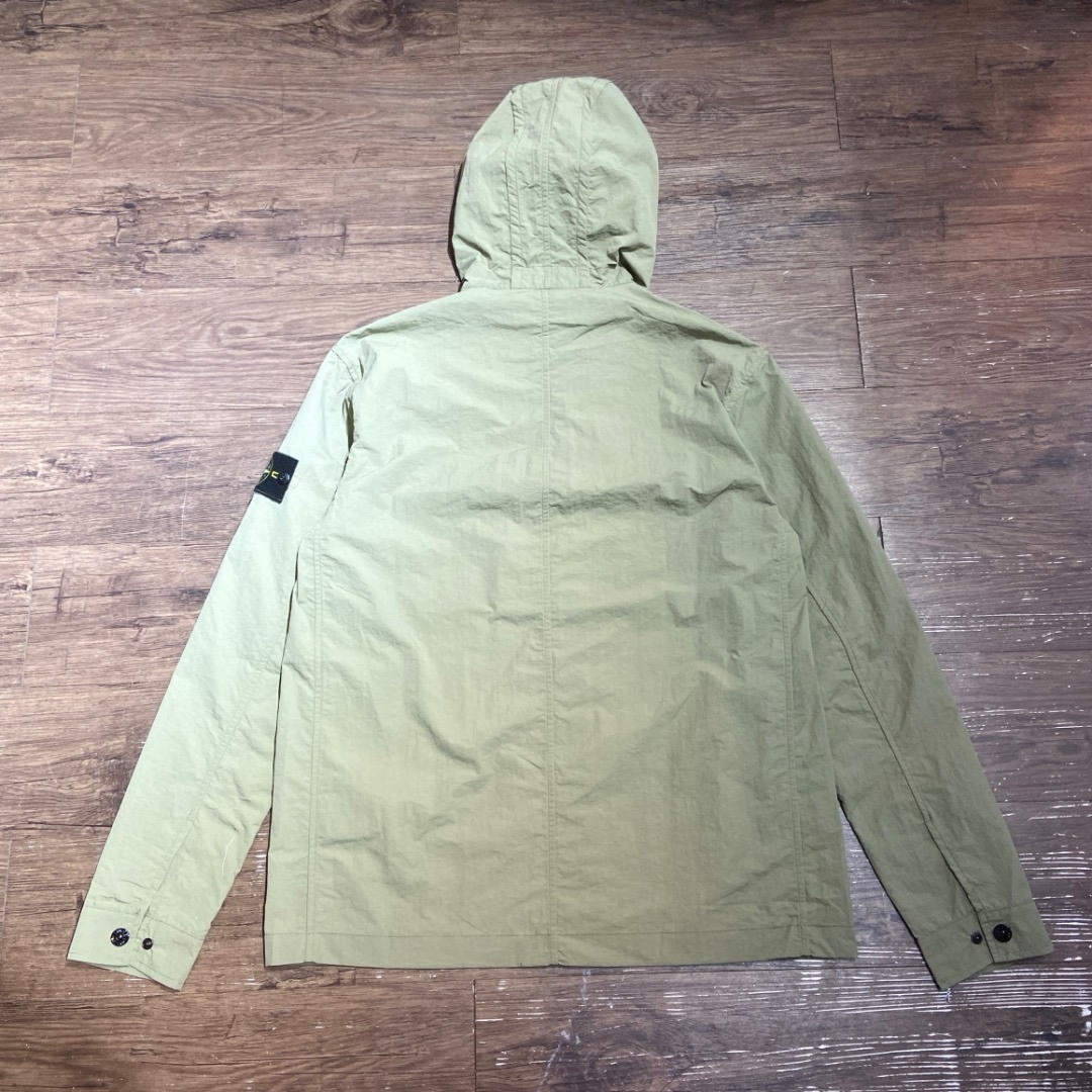 Stone Island Garment Dyed Hooded Button Overshirt（721512408-V0058）