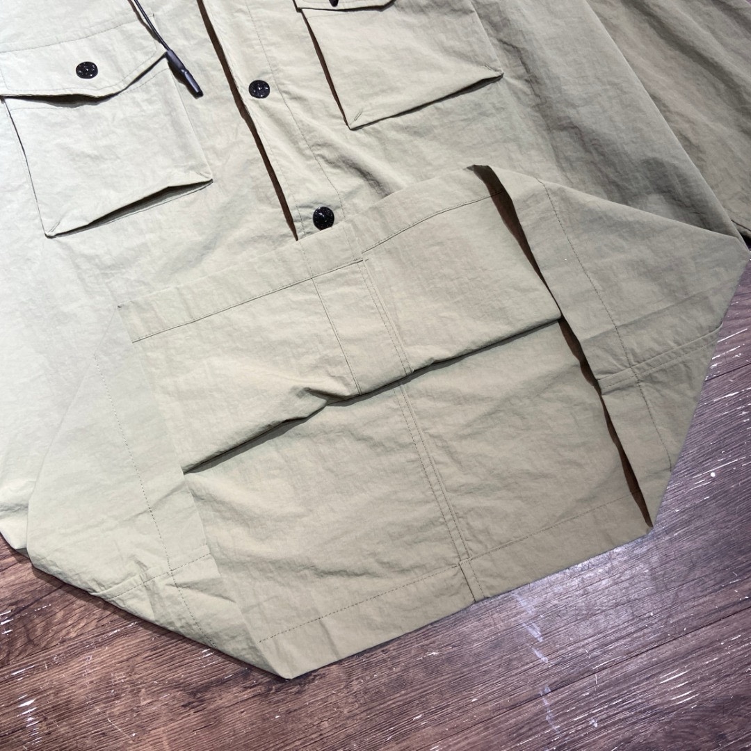 Stone Island Garment Dyed Hooded Button Overshirt（721512408-V0058）