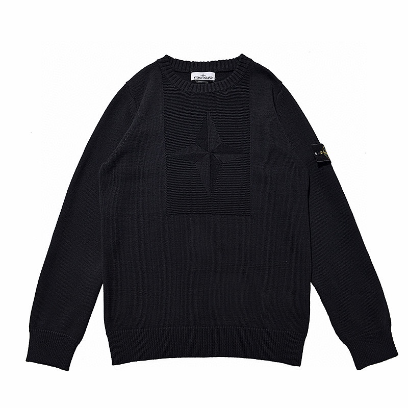 Stone Island 503A7 Wappen Patch Men's Knit（7515503A7-V0099）