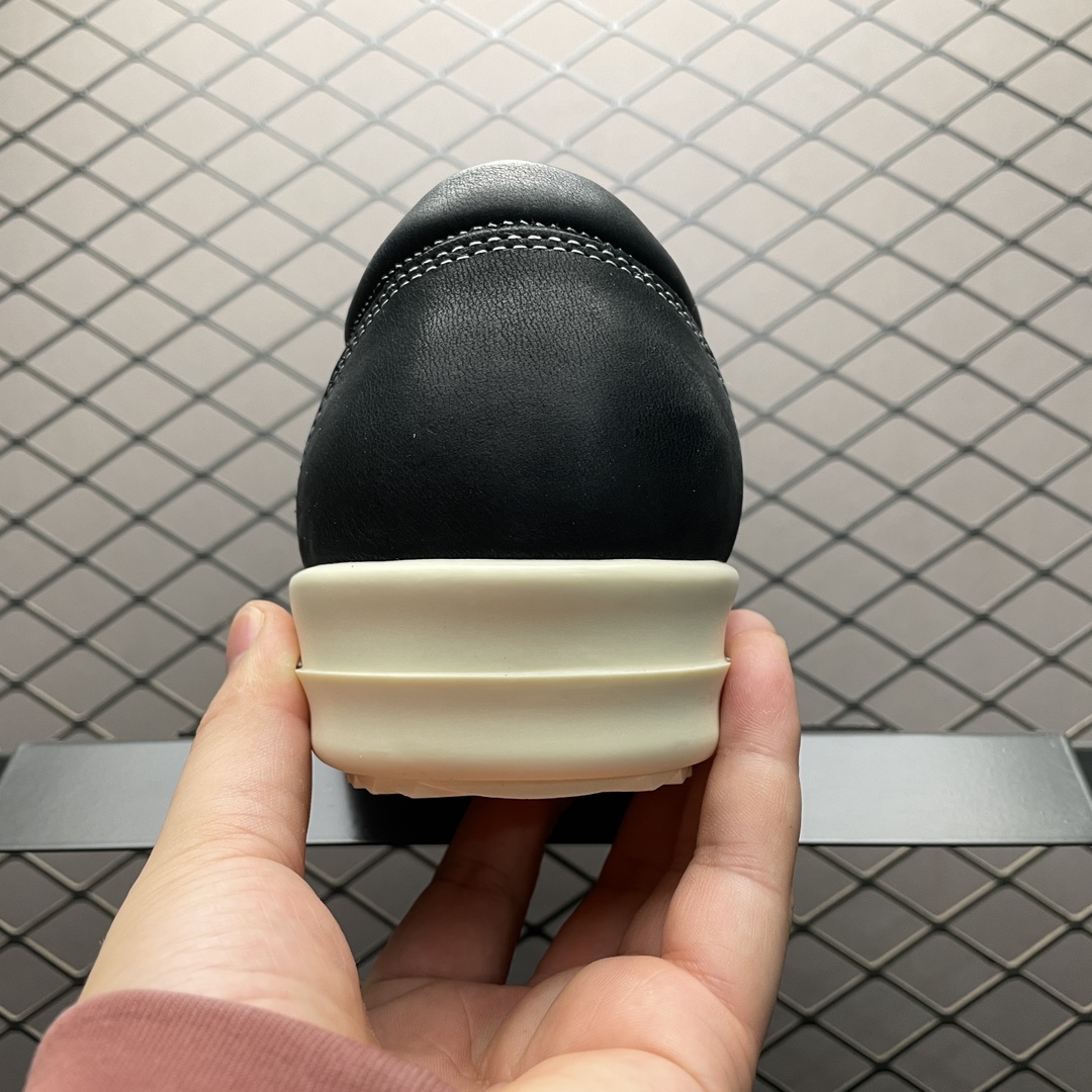 Rick Owens lace-up leather sneakers (RU01D3897LBKLCO-911)