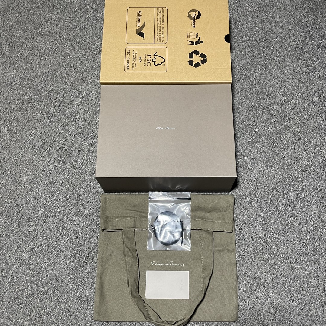 Rick Owens lace-up leather sneakers (RU01D3897LBKLCO-911)