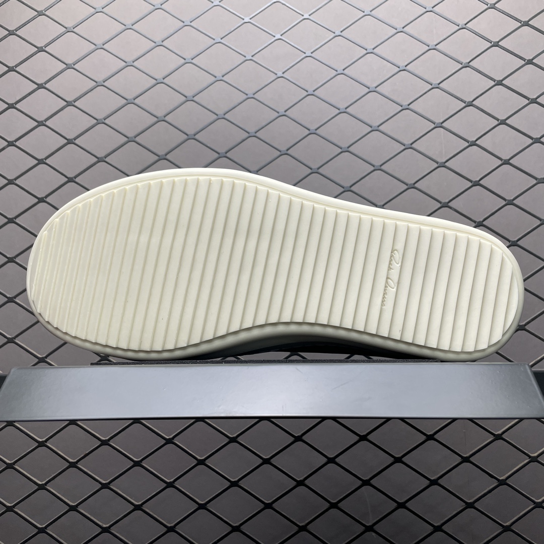 Rick Owens lace-up leather sneakers (RU01D3897LBKLCO-911)